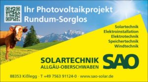 Solartechnik Allgäu-Oberschwaben Premiumsponsor